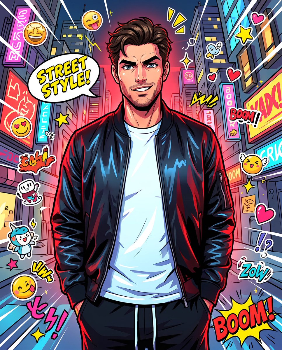 AI Prompt for Anime Street Illustration in Vibrant Colors