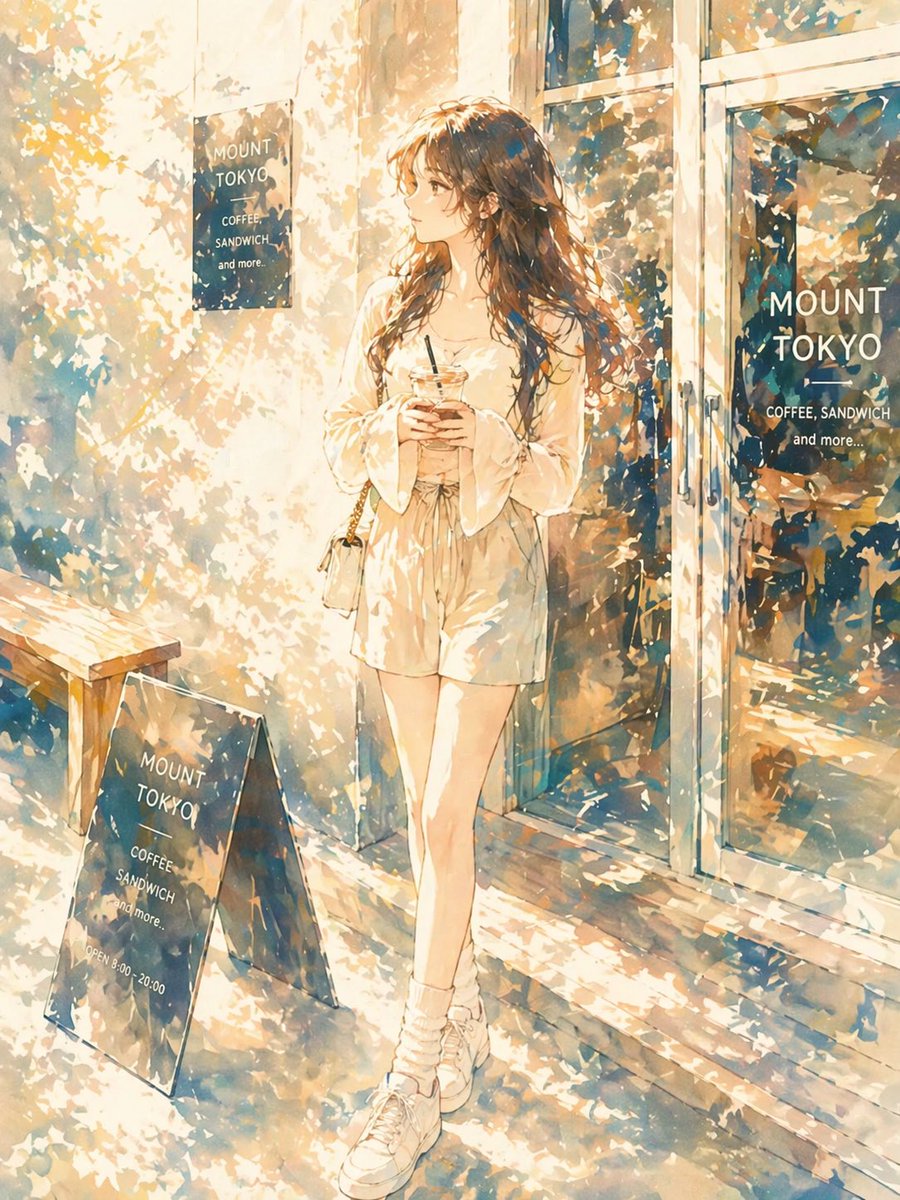 AI Prompt for Anime Style Cafe Illustration