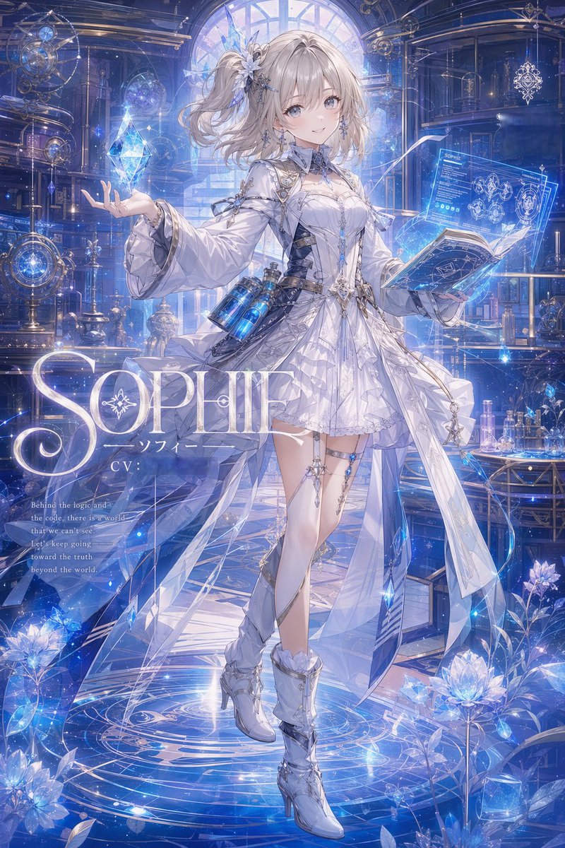 AI Prompt for Anime-Style Character Poster with Arcane Library