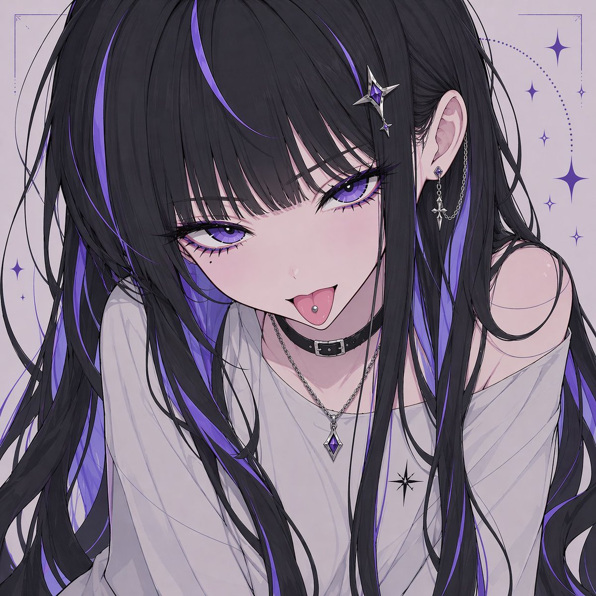 AI Prompt for Anime-Style Gothic Portrait with Censored Face