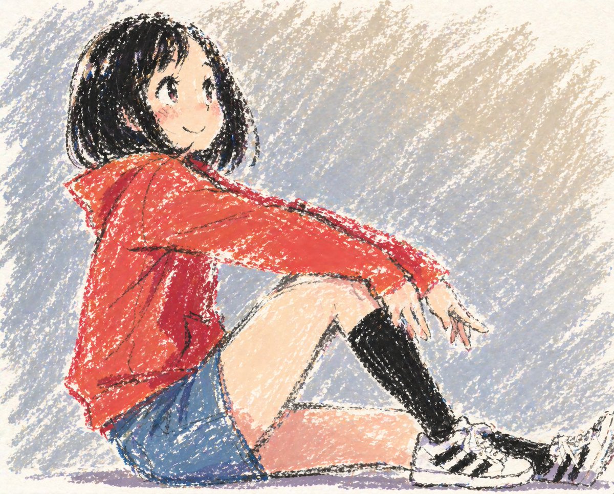 AI Prompt for Anime Style Illustration with Oil Pastel Effect