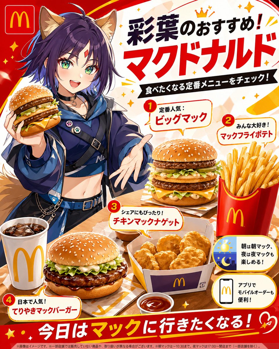 AI Prompt for Anime-Style McDonald's Food Art