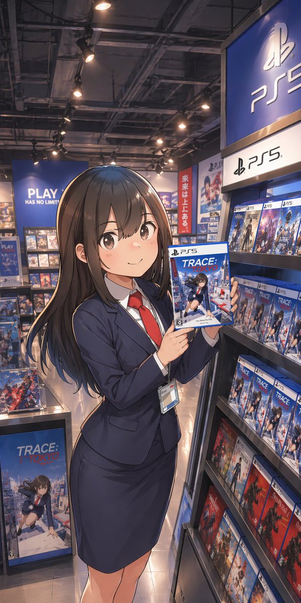 AI Prompt for Anime Style PS5 Game Store Illustration