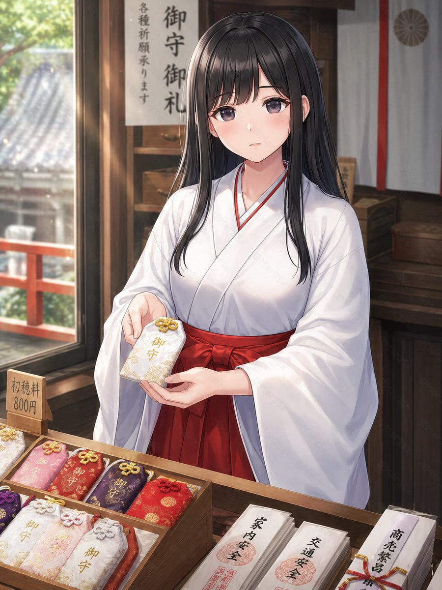 AI Prompt for Anime-Style Shrine Scene Character Art