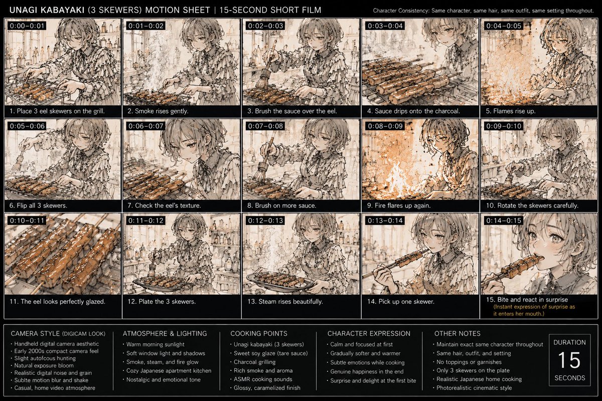 AI Prompt for Anime-Style Storyboard Templates