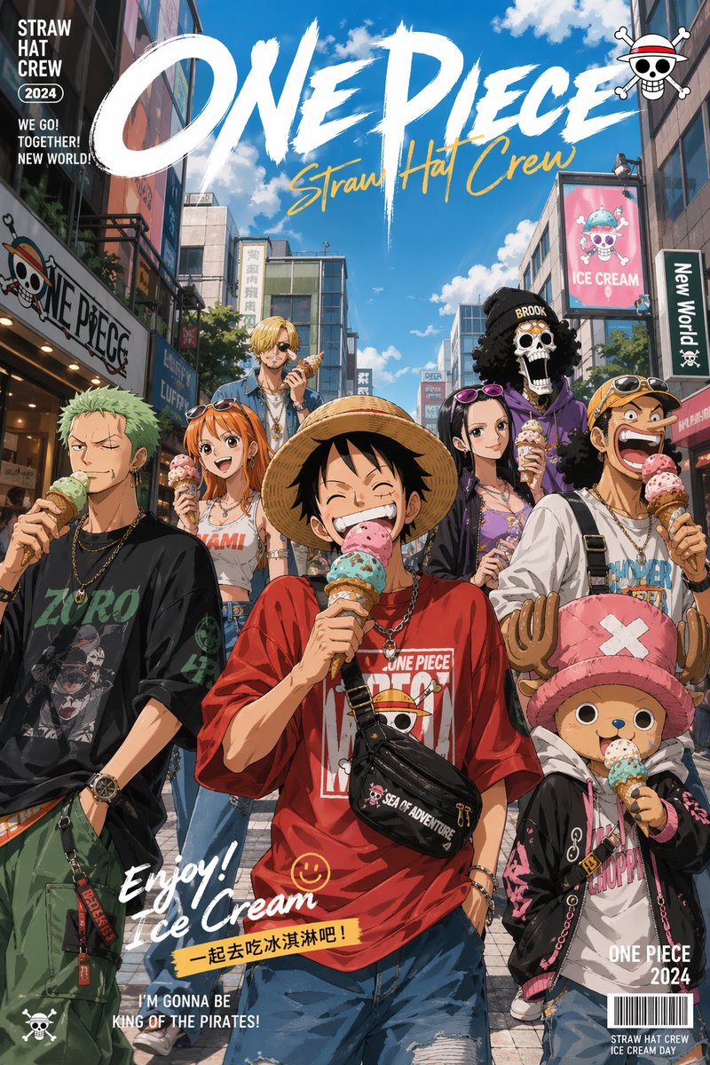 AI Prompt for Anime-Style Summer City Poster