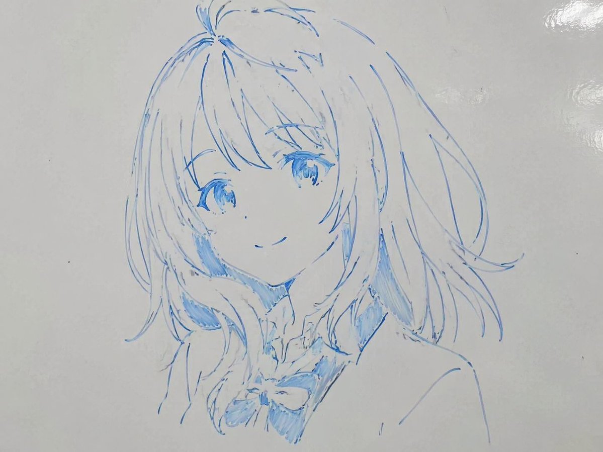 AI Prompt for Anime Whiteboard Sketches with Colored Markers