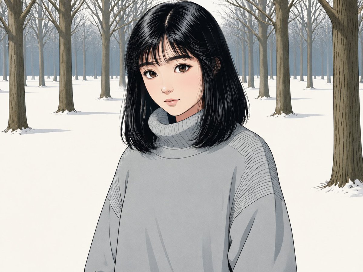 AI Prompt for Anime Winter Forest Portrait