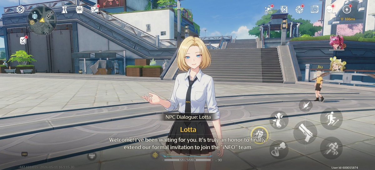 AI Prompt for Beautiful Anime-Inspired RPG Dialogue Scene with Futuristic Elements