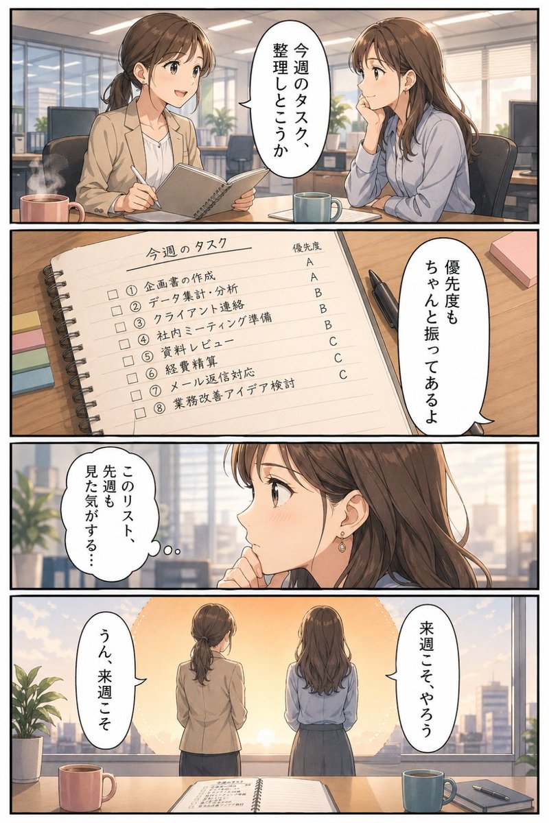 AI Prompt for Business Manga Comic with Office Setting
