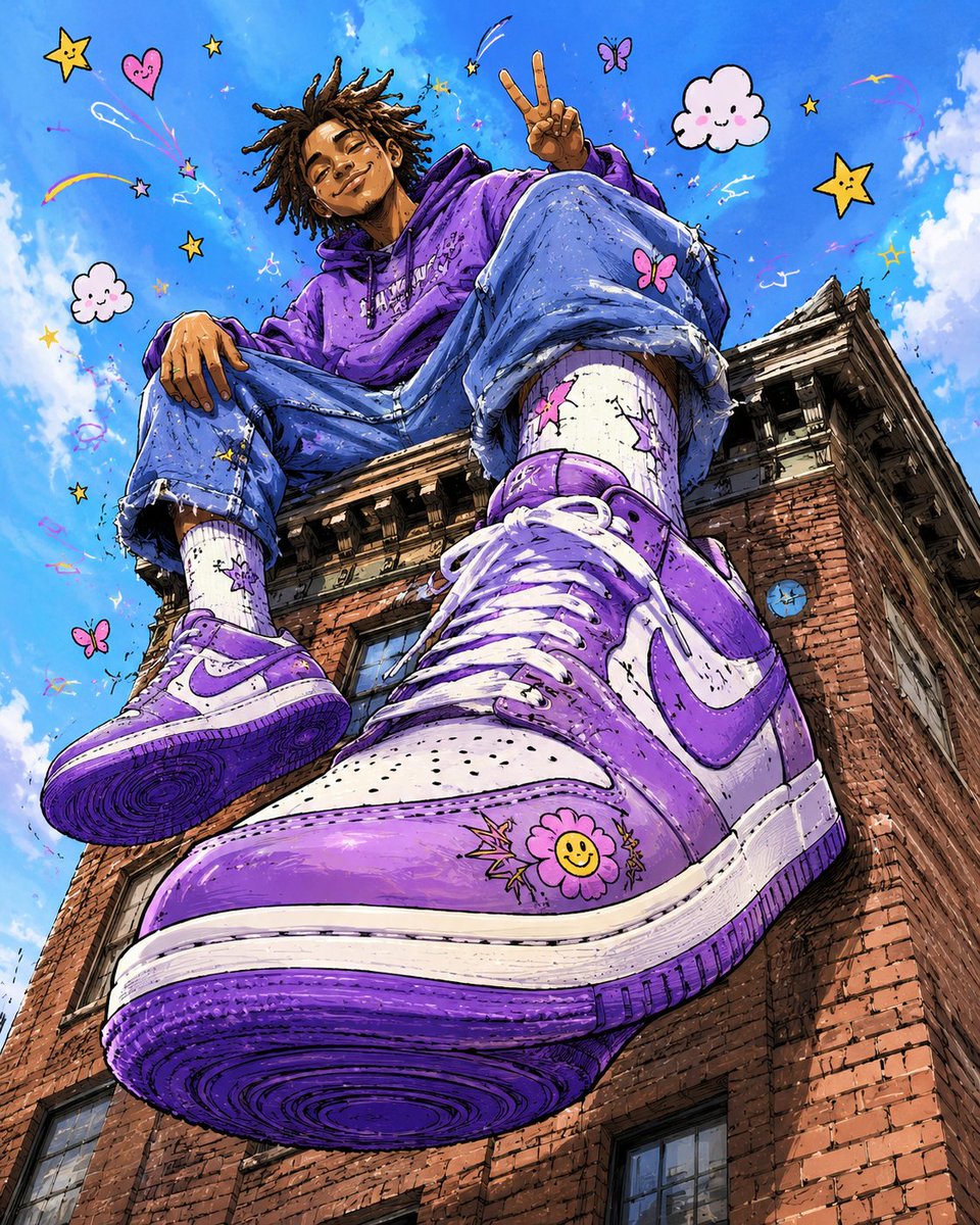 AI Prompt for Cartoon Sneaker Advertising