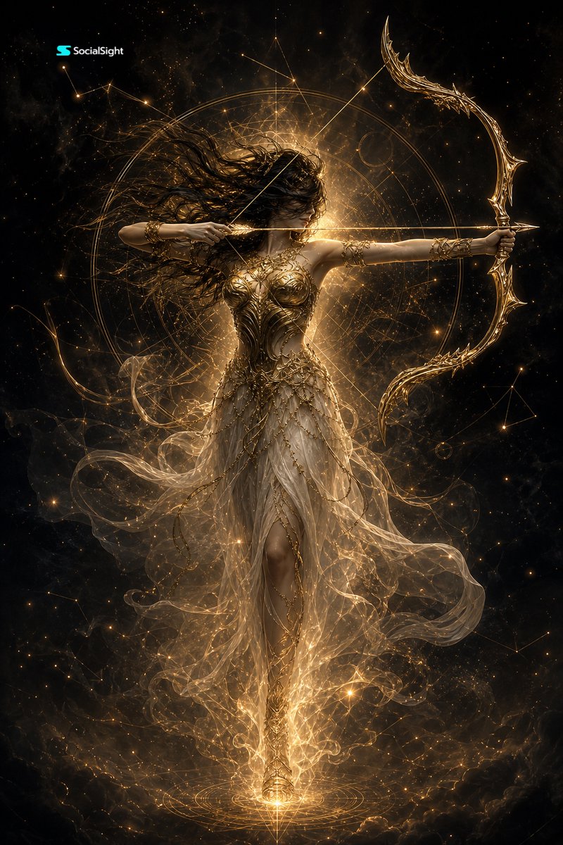 AI Prompt for Celestial Goddess Archer Portrait in Cosmic Scene