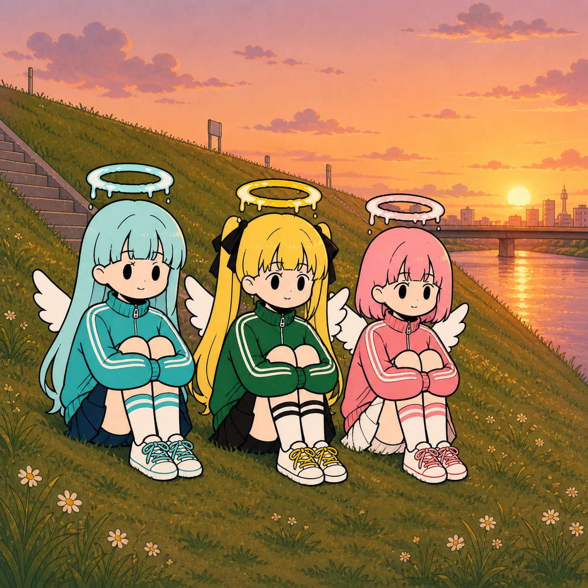 AI Prompt for Chibi Anime Style Sunset Scene