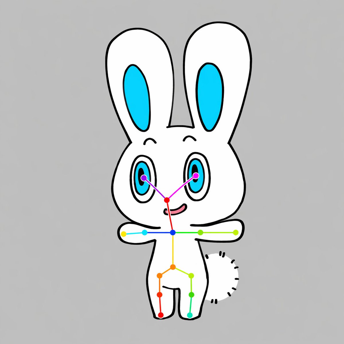 AI Prompt for Chibi Cartoon Character with OpenPose Skeleton