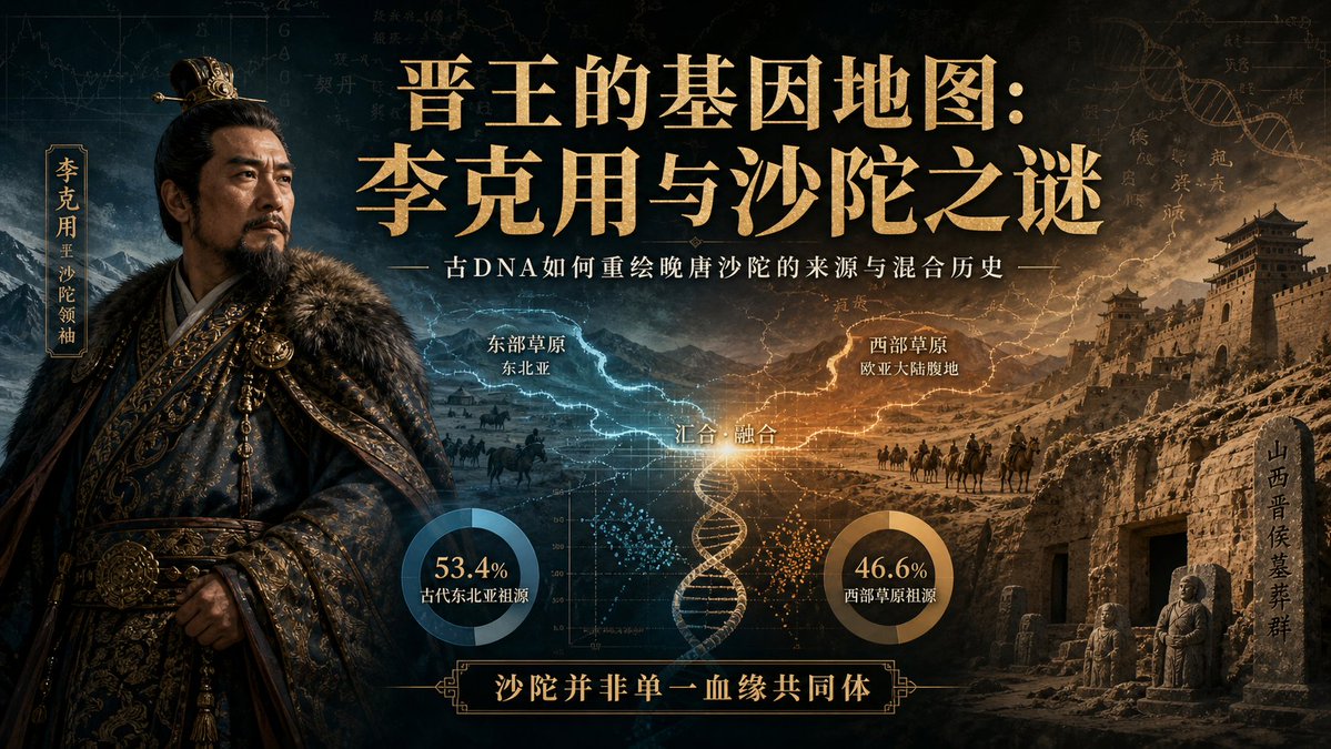 AI Prompt for Chinese Historical Podcast Cover with Ancient DNA Infographics