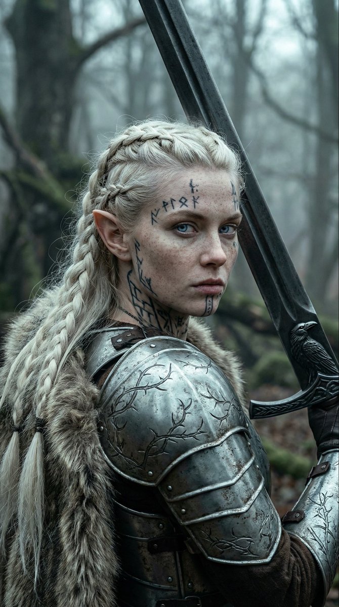 AI Prompt for Cinematic Elven Warrior Princess Portrait