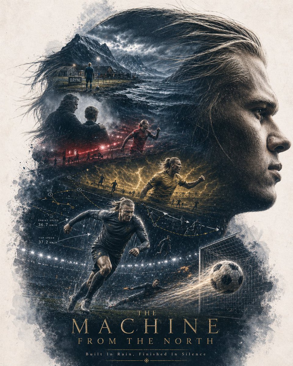 AI Prompt for Cinematic Football Portrait Poster