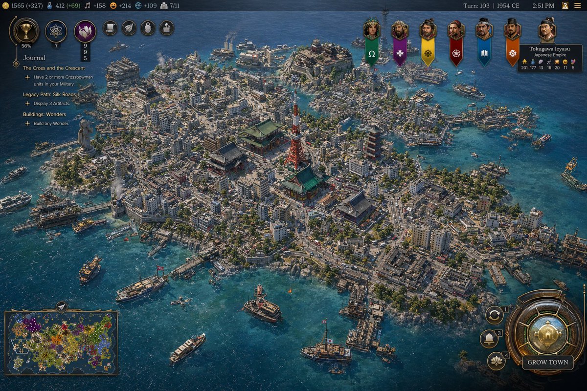 AI Prompt for Civilization Isometric Harbor Game Photography with Cityscape and Architecture