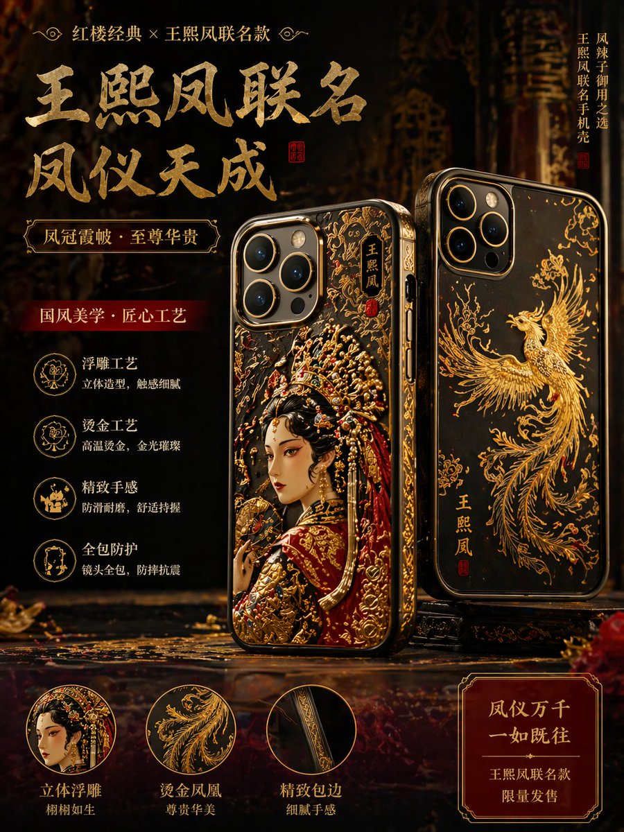 AI Prompt for Classical Chinese Literature Phone Case Design