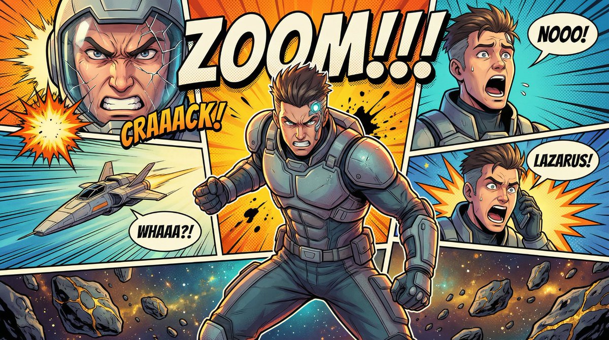 AI Prompt for Comic Book Poster Design with Halftone Effect