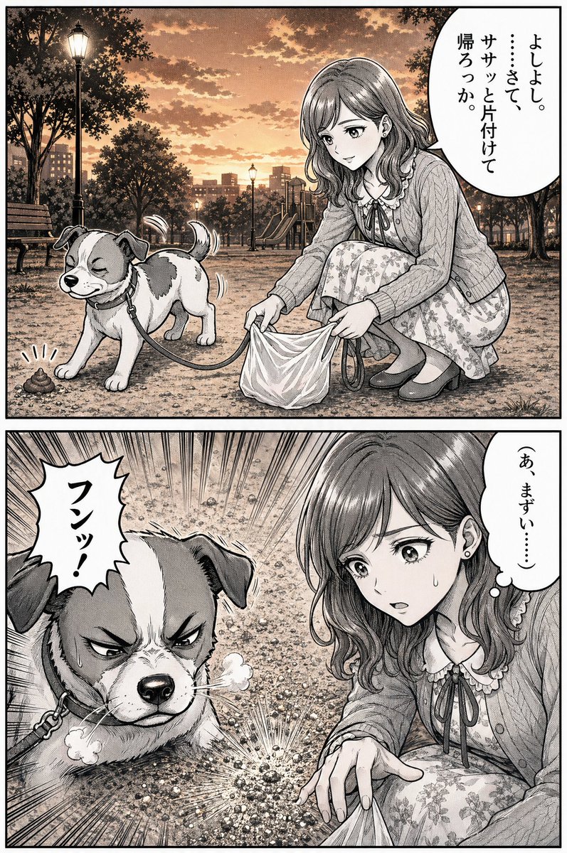 AI Prompt for Comic, Humorous Animal Illustration at Sunset