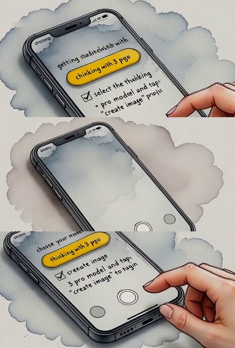 AI Prompt for Comic Tutorial with Watercolor-Style Illustration