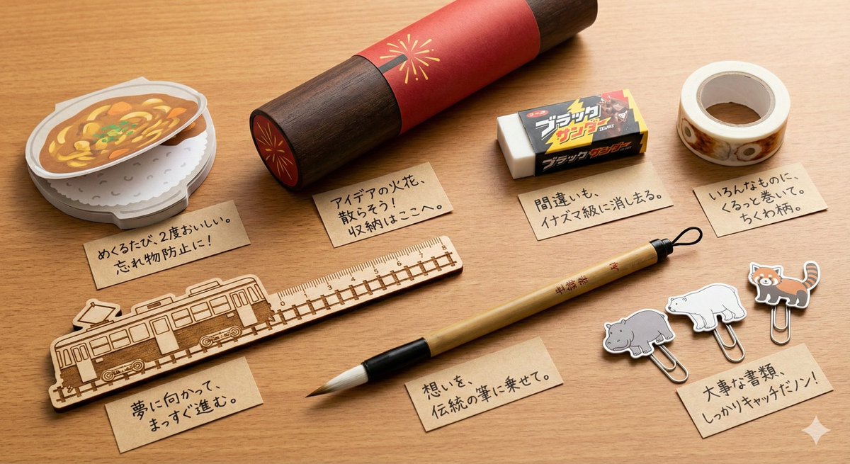 AI Prompt for Conceptual Stationery Design: Toyohashi Specialties