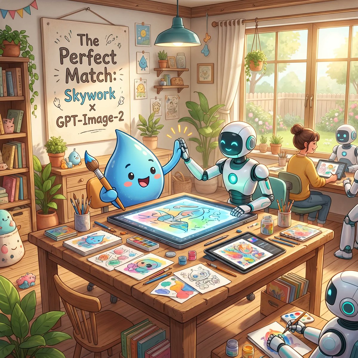 AI Prompt for Cozy AI Art Studio Collaboration