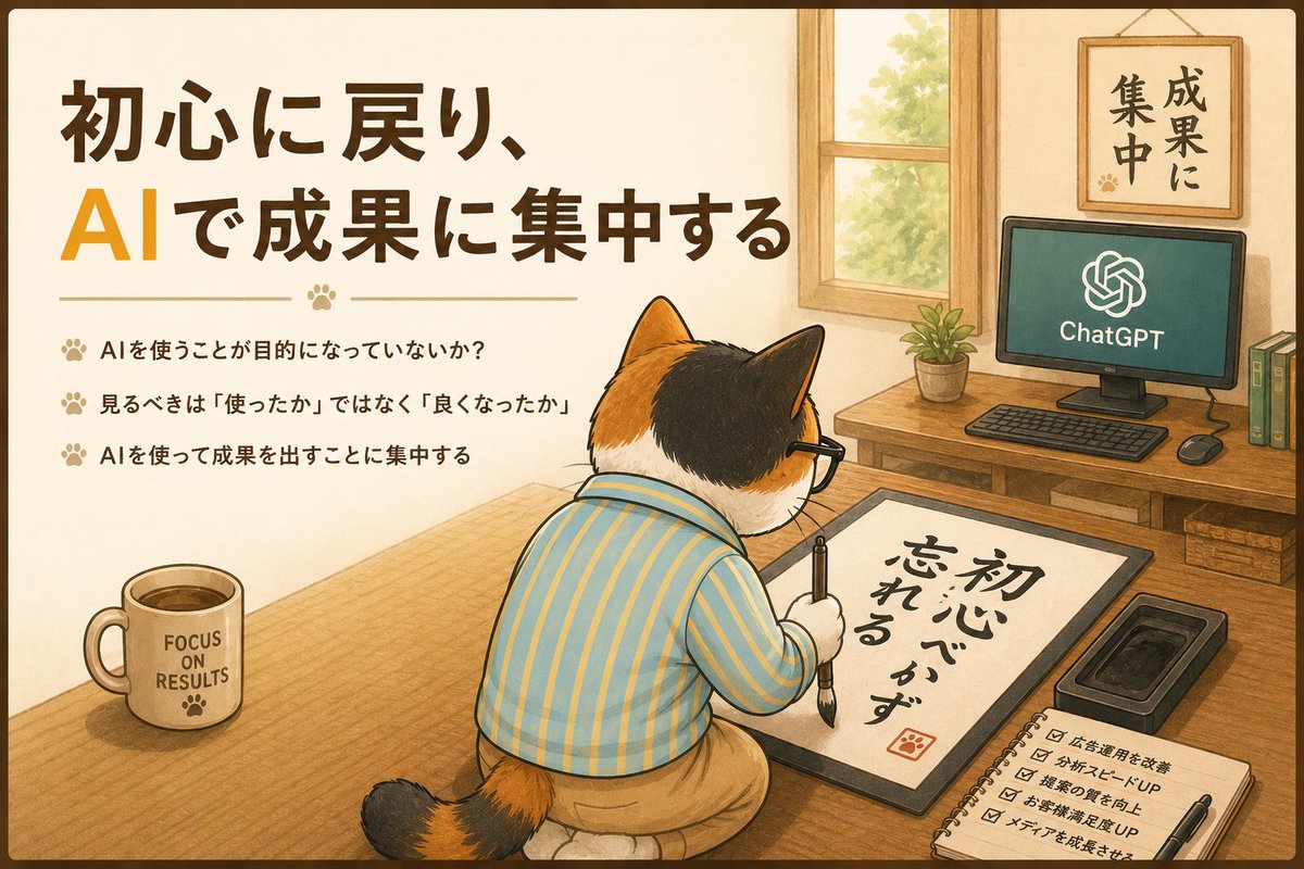 AI Prompt for Cozy Anime-Themed Calico Cat Watercolor Poster with Focus Text
