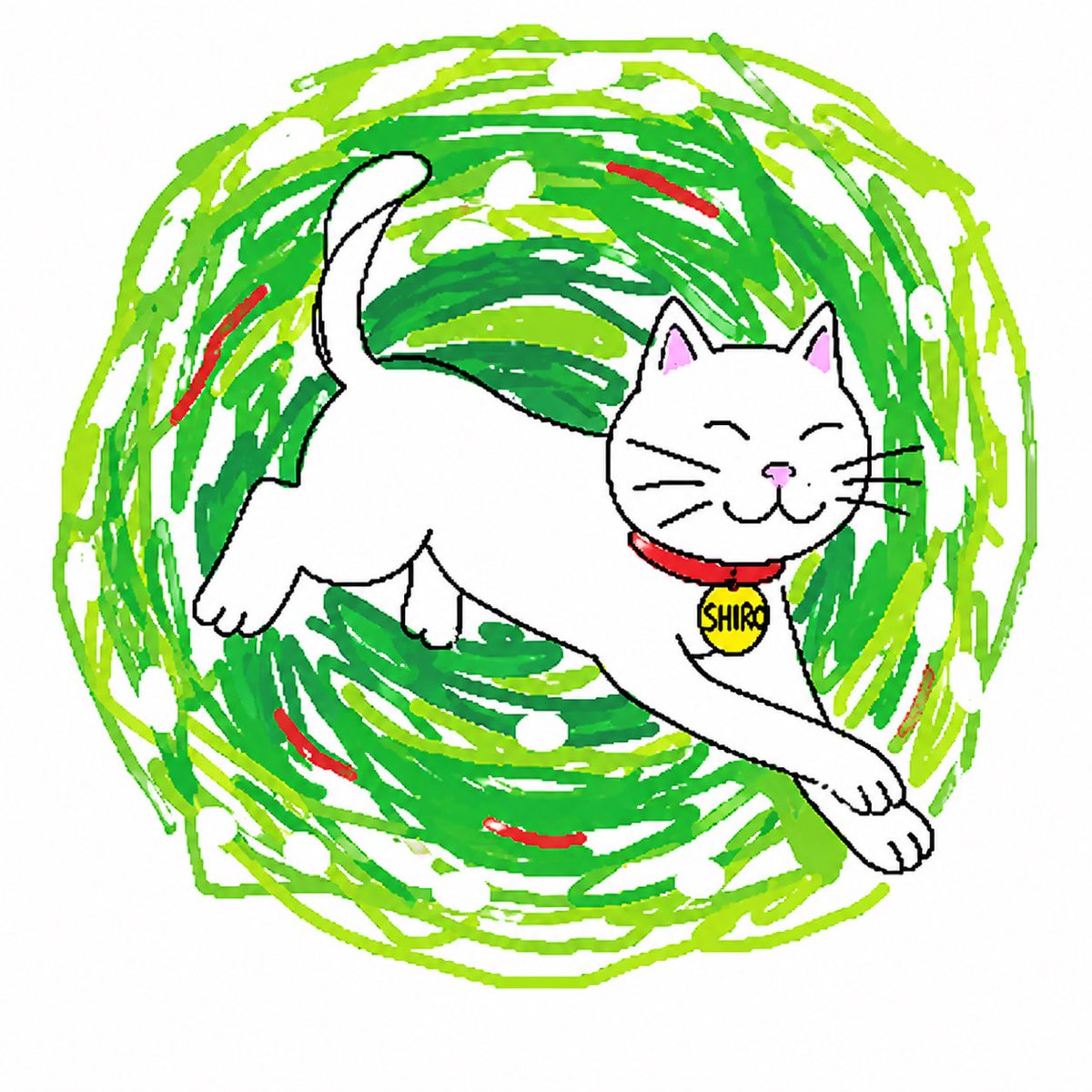 AI Prompt for Create Unique Meme-Style Cat Illustration with Scribble Vortex