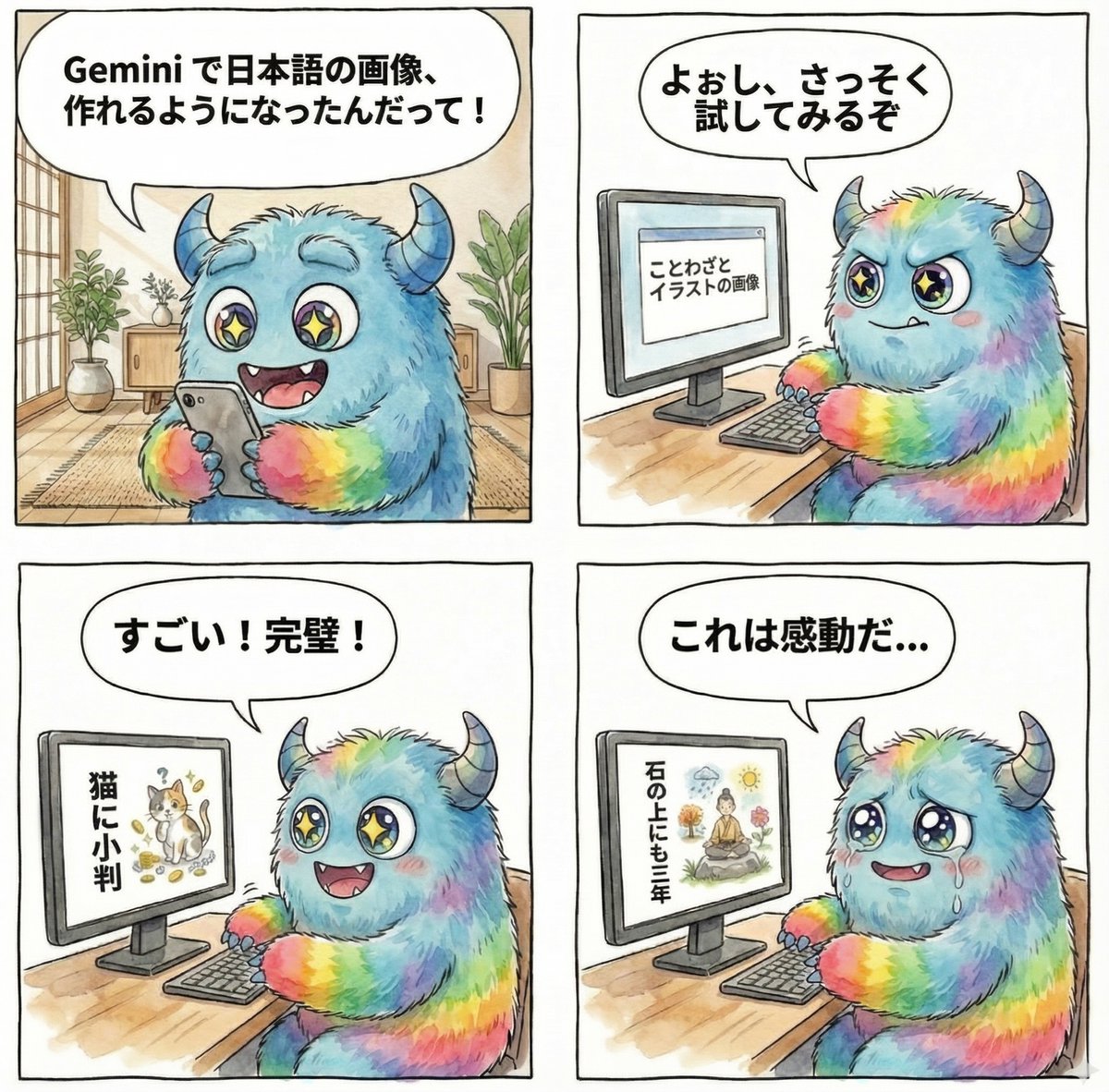 AI Prompt for Creating 4-Panel Manga with AI-Generated Japanese Text