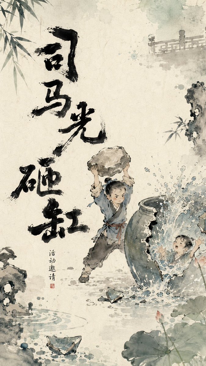 AI Prompt for Creating Chinese Style Ink Animation Posters
