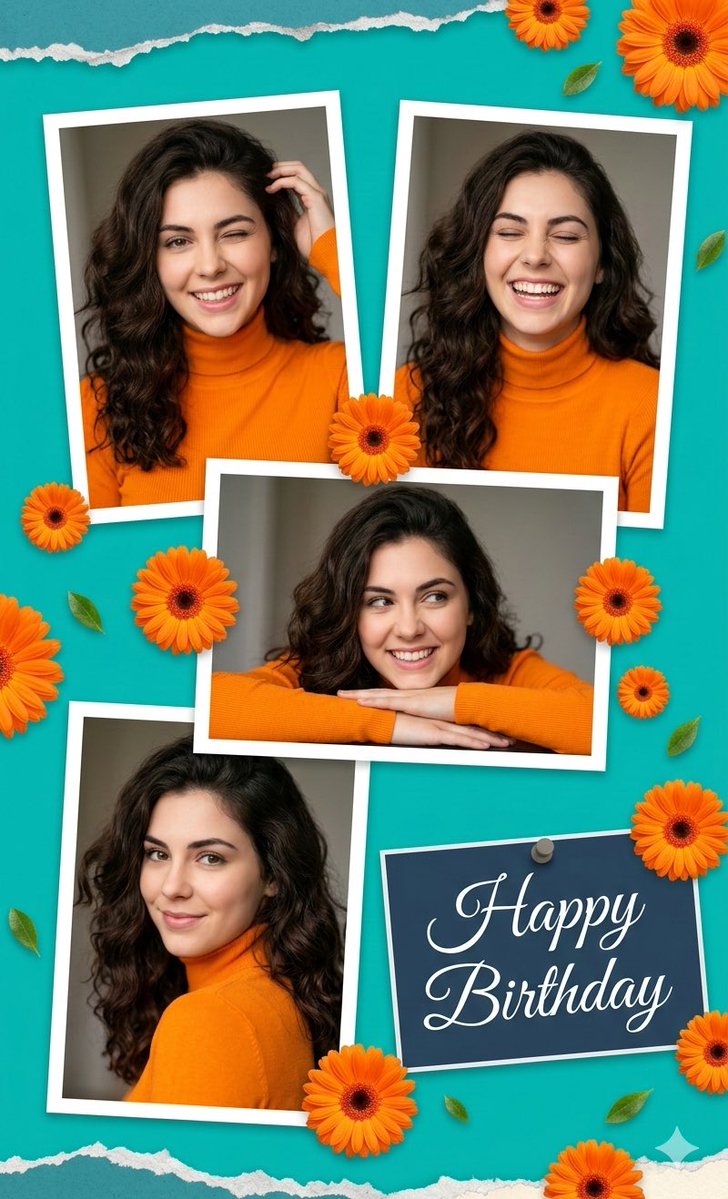 AI Prompt for Creating Custom Birthday Posters with Personalized Portraits