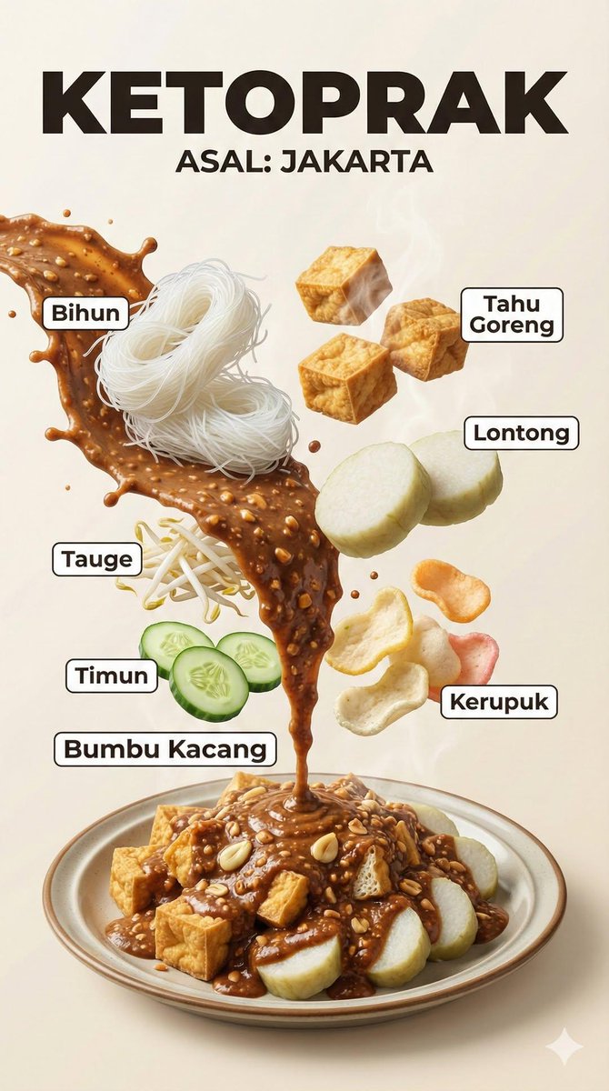 AI Prompt for Creating Hyper-Realistic Indonesian Food Infographic Posters