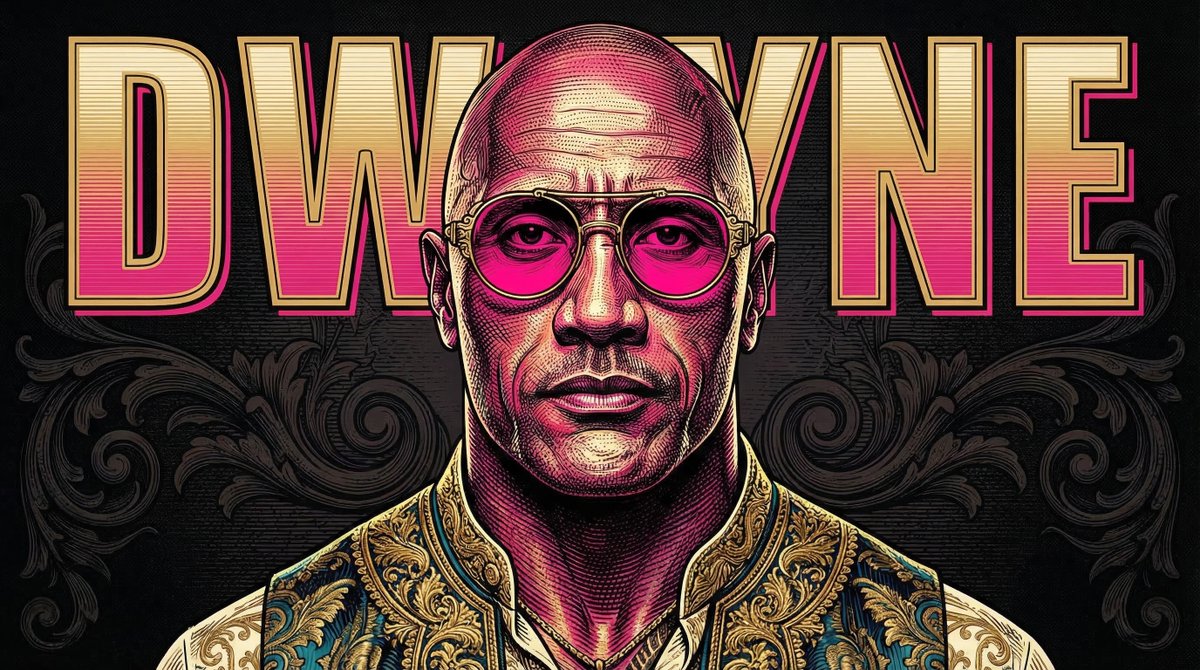 AI Prompt for Creating Neo-Baroque Inspired Pop Portraits with Detailed Linework and Typography
