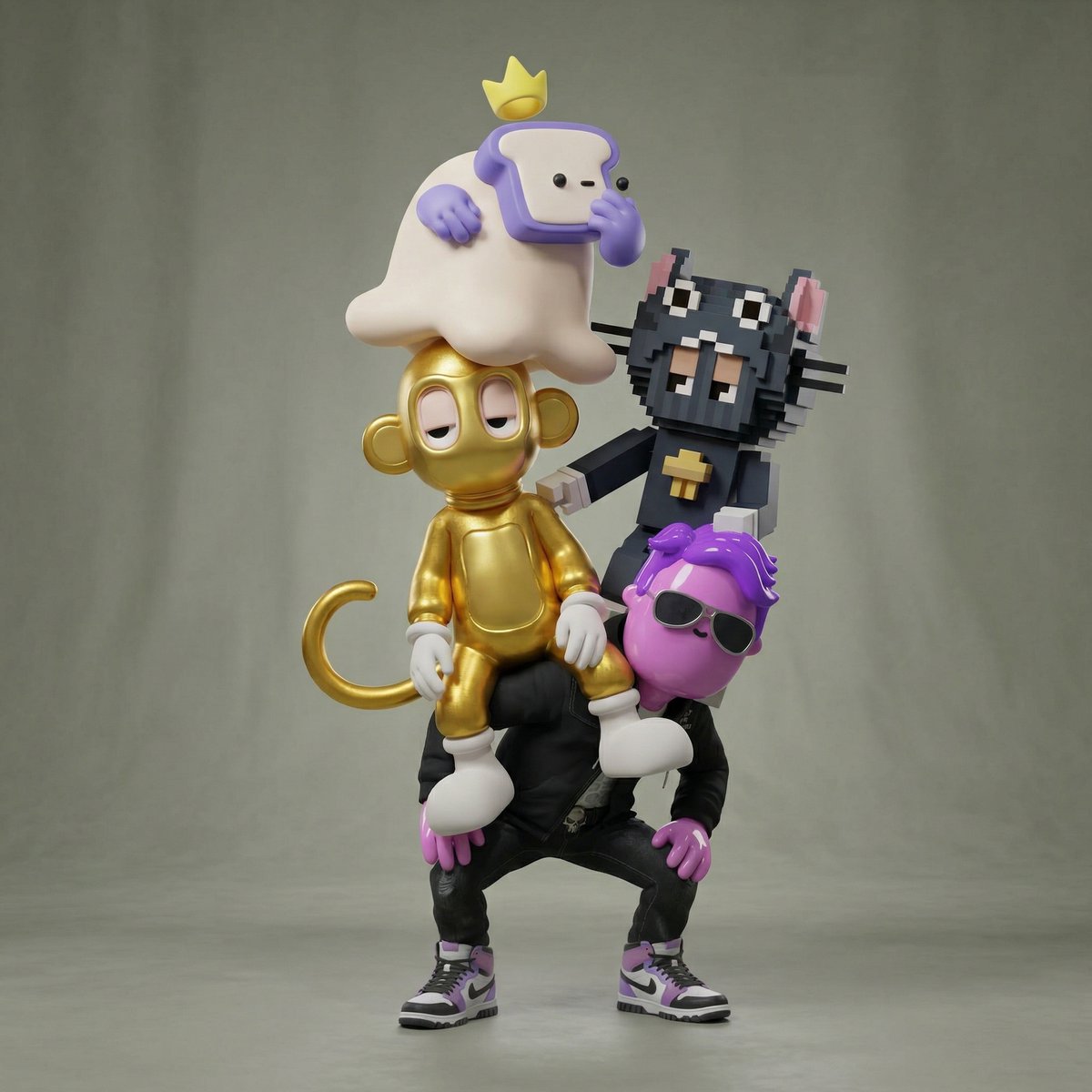 AI Prompt for Creating Playful Family Portraits with Unique Composition