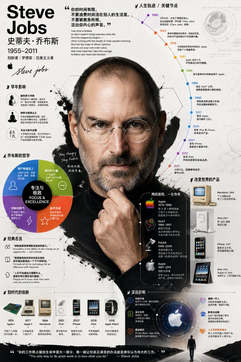AI Prompt for Creating Professional Infographic Portraits with Timelines and Charts