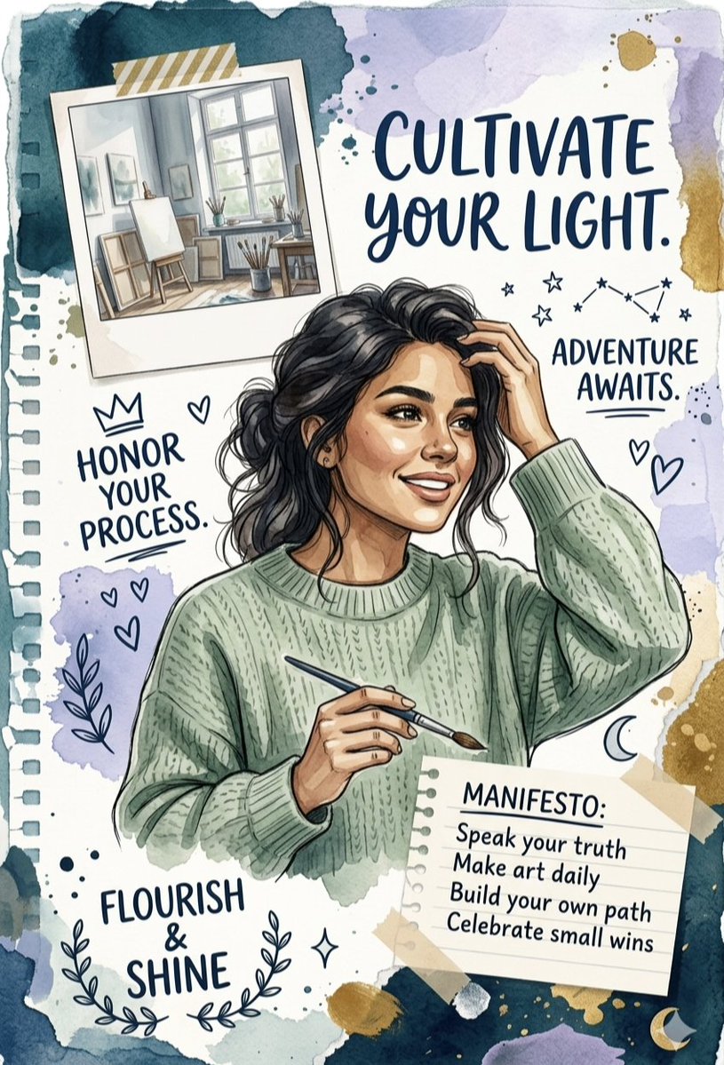 AI Prompt for Creating Unique Mixed Media Art through Watercolor and Hand-Drawn Elements