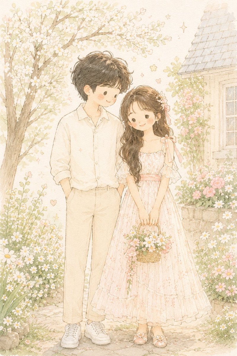 AI Prompt for Creating Whimsical Hand-Drawn Storybook Portraits with Pastel Colors