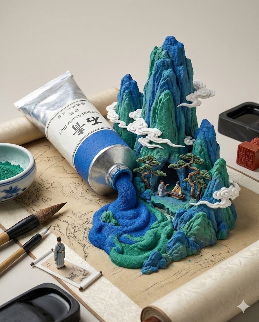 AI Prompt for Creative Chinese Landscape Illustration