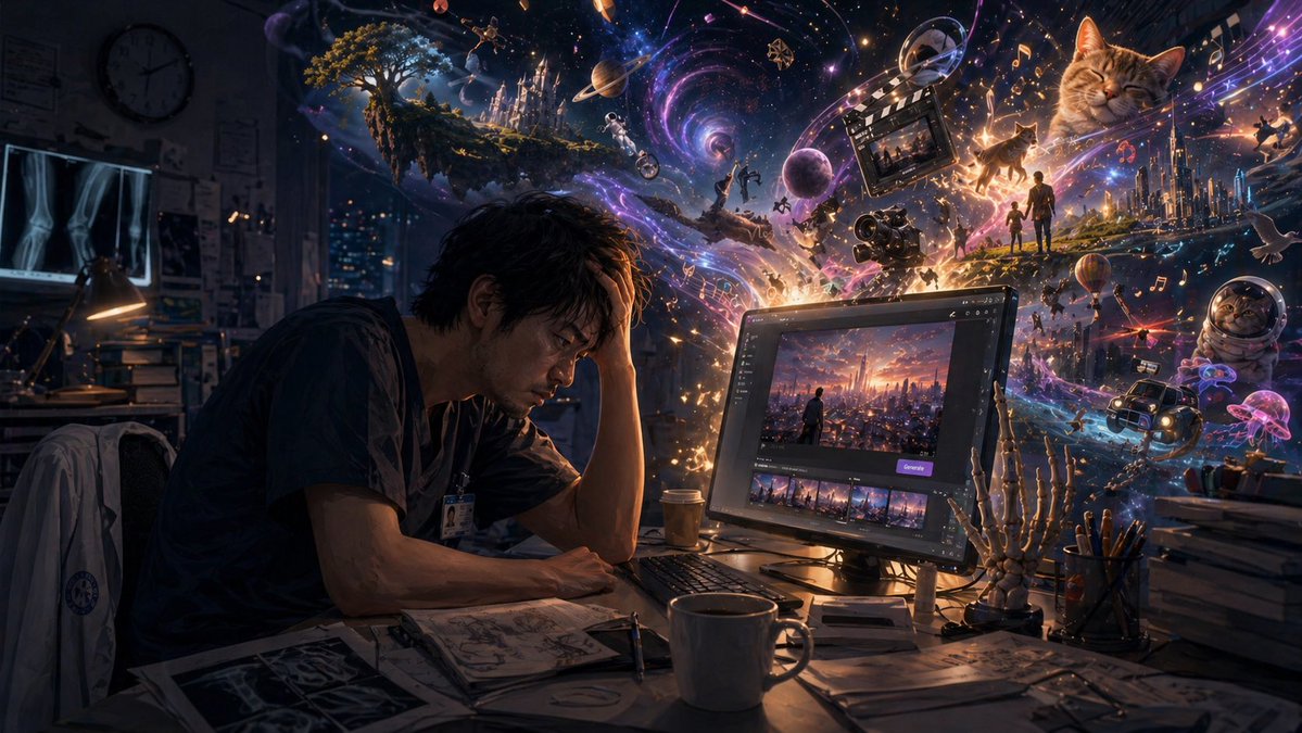 AI Prompt for Creative Overload Scene