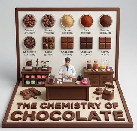 AI Prompt for Culinary Science Infographic: Chocolate Chemistry Diorama