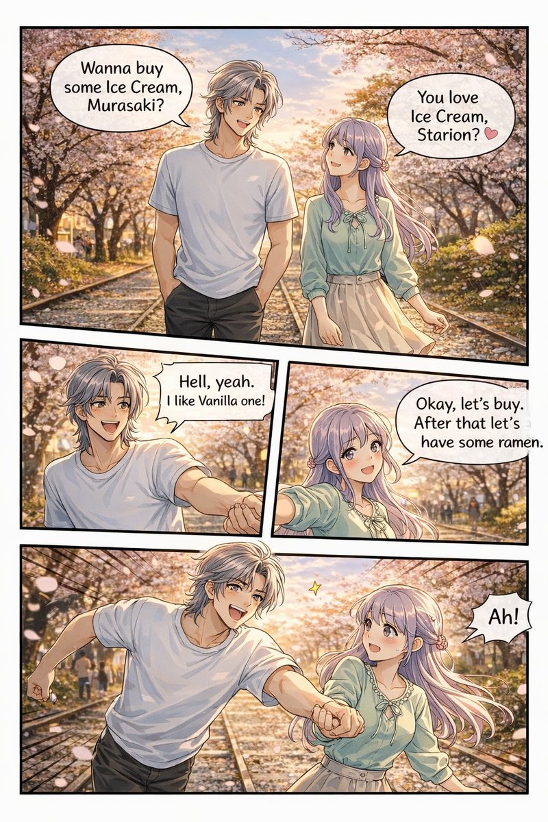 AI Prompt for Custom Anime Romance Comic Strip