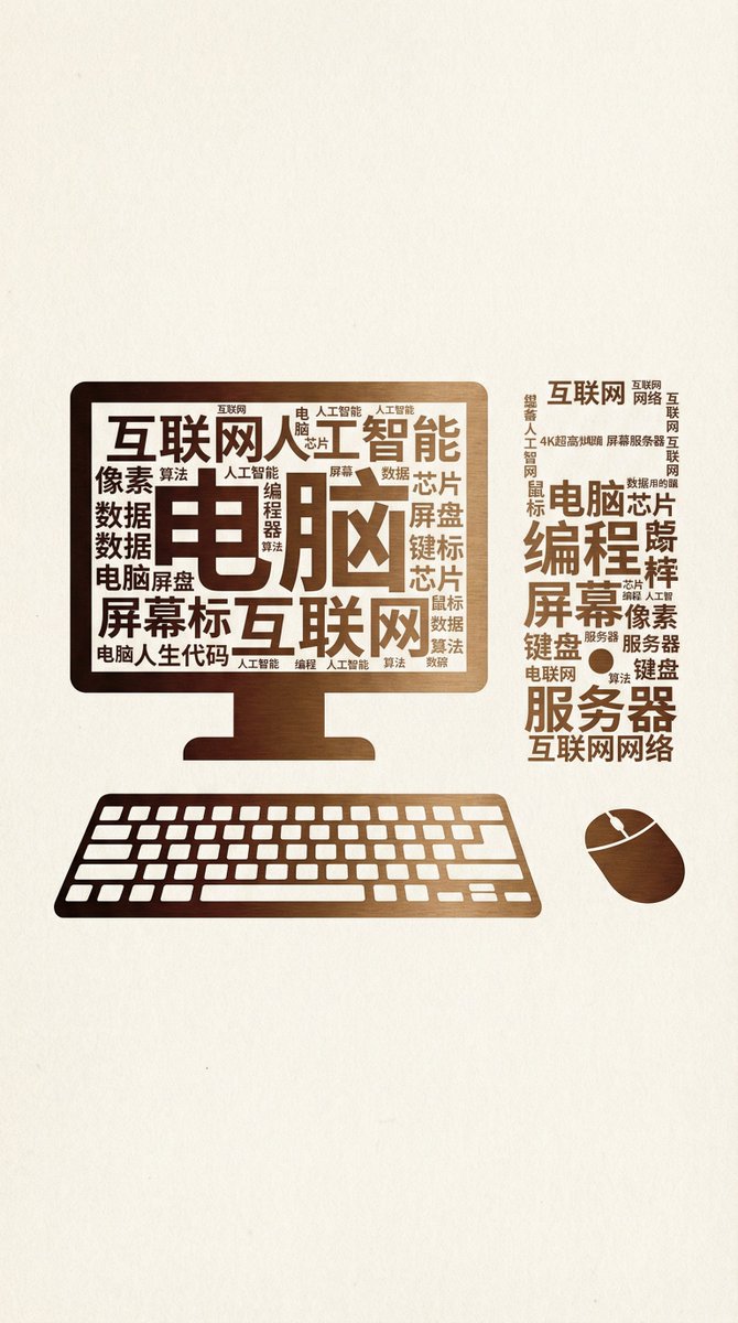 AI Prompt for Custom Computer-Themed Typography Poster Design