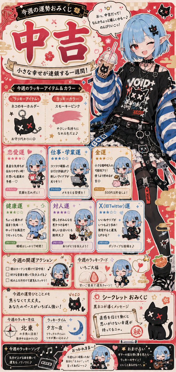 AI Prompt for Custom Fortune Telling Omikuji Card Art