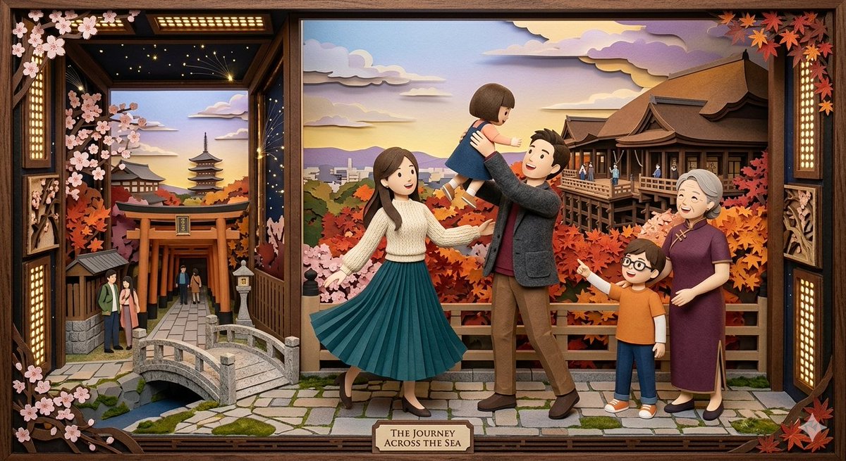 AI Prompt for Custom Japanese Diorama with Family Scene