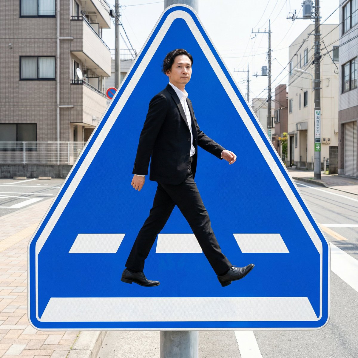 AI Prompt for Custom Pedestrian Crossing Symbol - User Silhouette Replacement