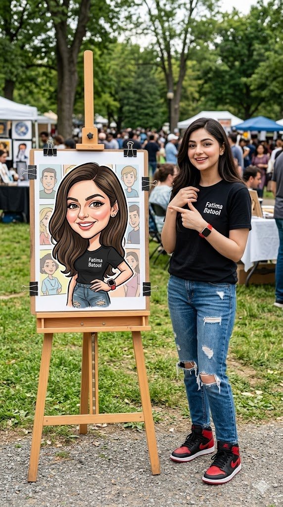 AI Prompt for Custom Vibrant Caricature Art from Photos