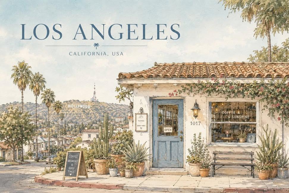 AI Prompt for Custom Watercolor City Travel Poster