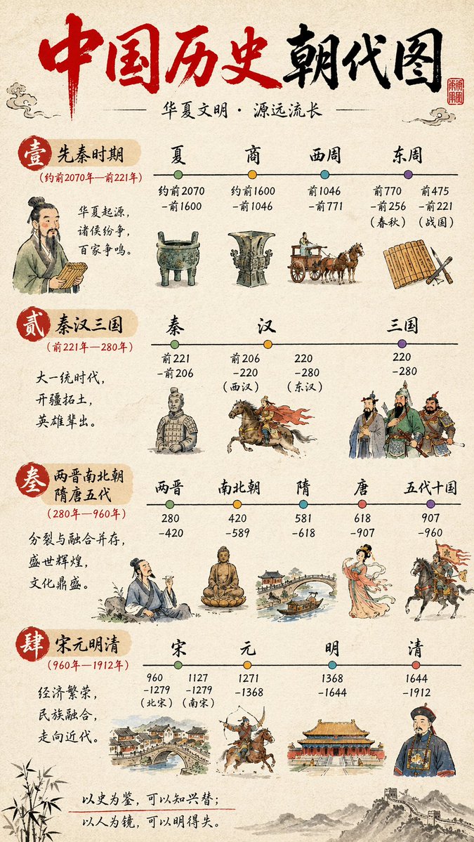 AI Prompt for Customizable Chinese History Timeline Infographic
